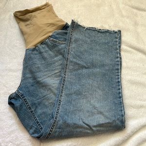 Indigo Blue over the belly maternity Jean